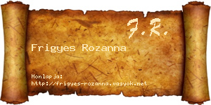 Frigyes Rozanna névjegykártya